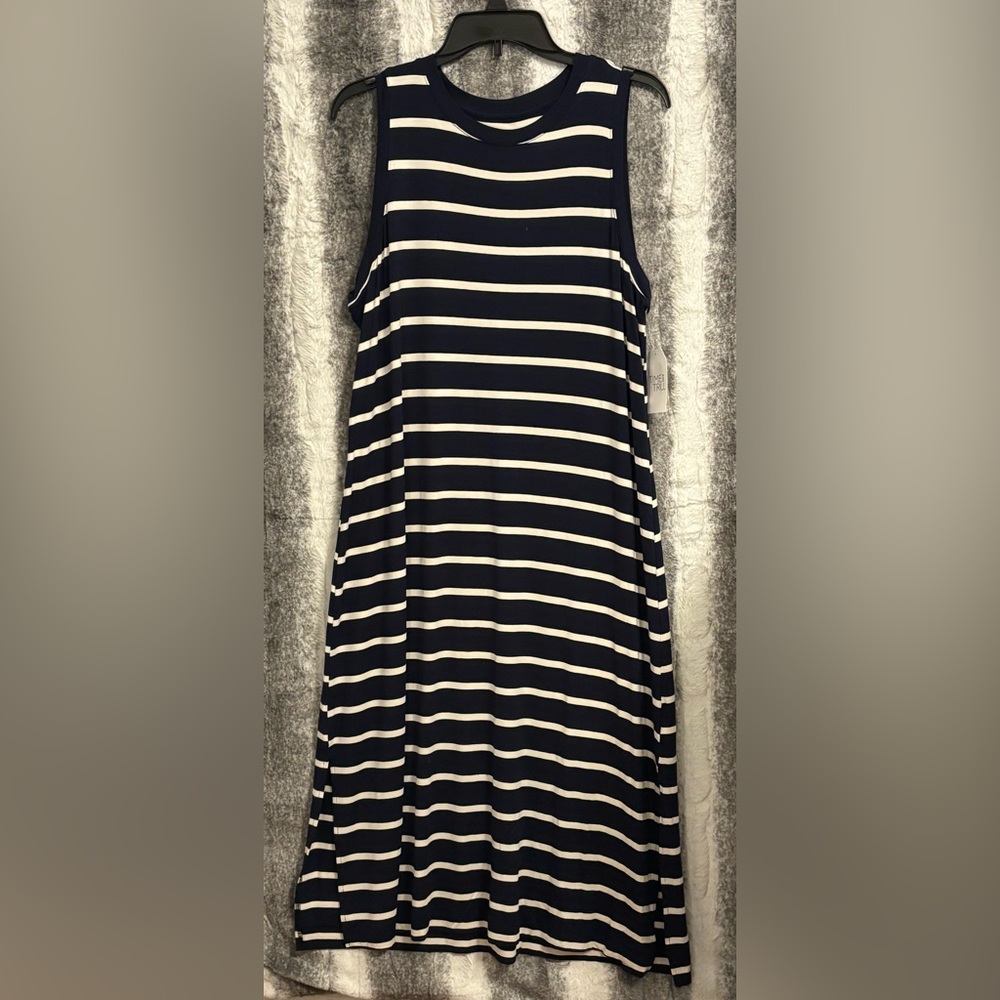 Time and Tru Striped Sleeveless Midi  Dress size XL (16-18)